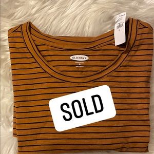 Old Navy Women’s Striped Short Sleve T-Shirt: XL